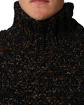 Pull en maille en laine marron Dolce & Gabbana à col roulé, pull-over élégant avec texture douce, pour un look sophistiqué.