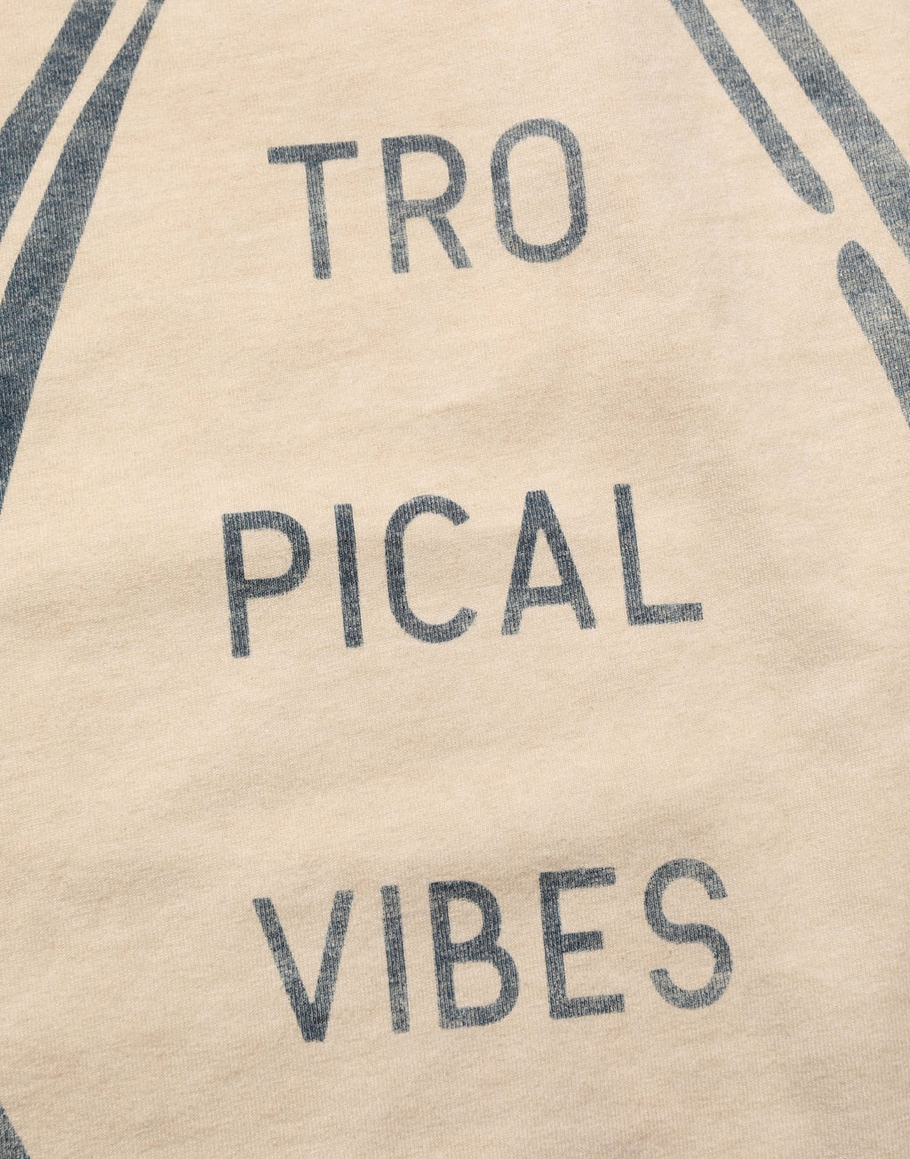 T-shirt beige en coton Dolce & Gabbana avec motif graphique à col rond, vue de face.