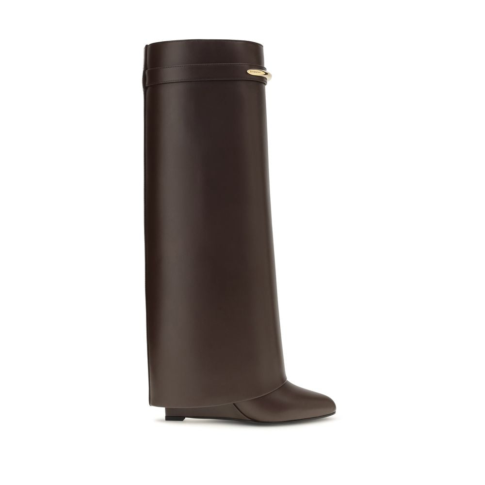Givenchy Braune Wadenleder Bos Taurus High Heel Stiefel