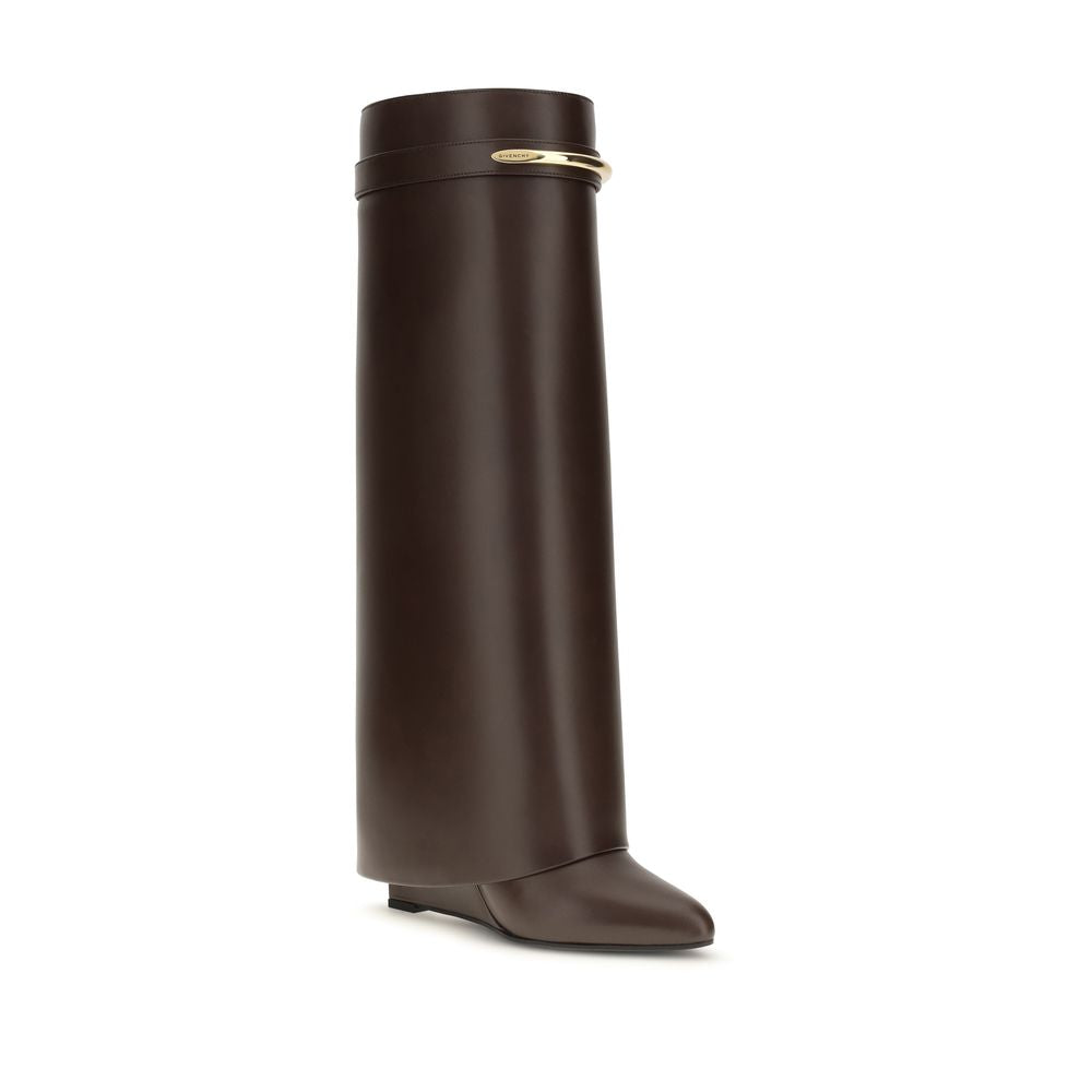 Givenchy Braune Wadenleder Bos Taurus High Heel Stiefel