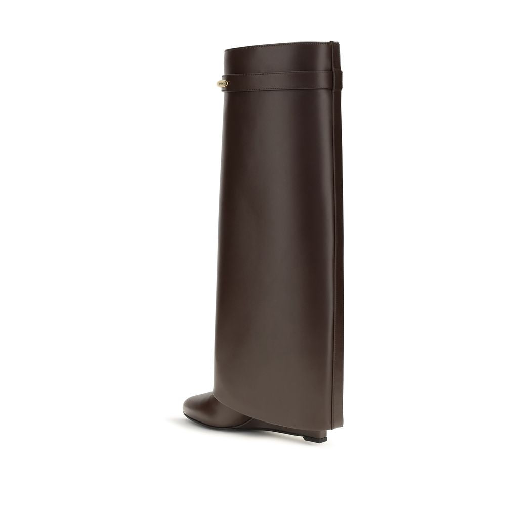Givenchy Braune Wadenleder Bos Taurus High Heel Stiefel