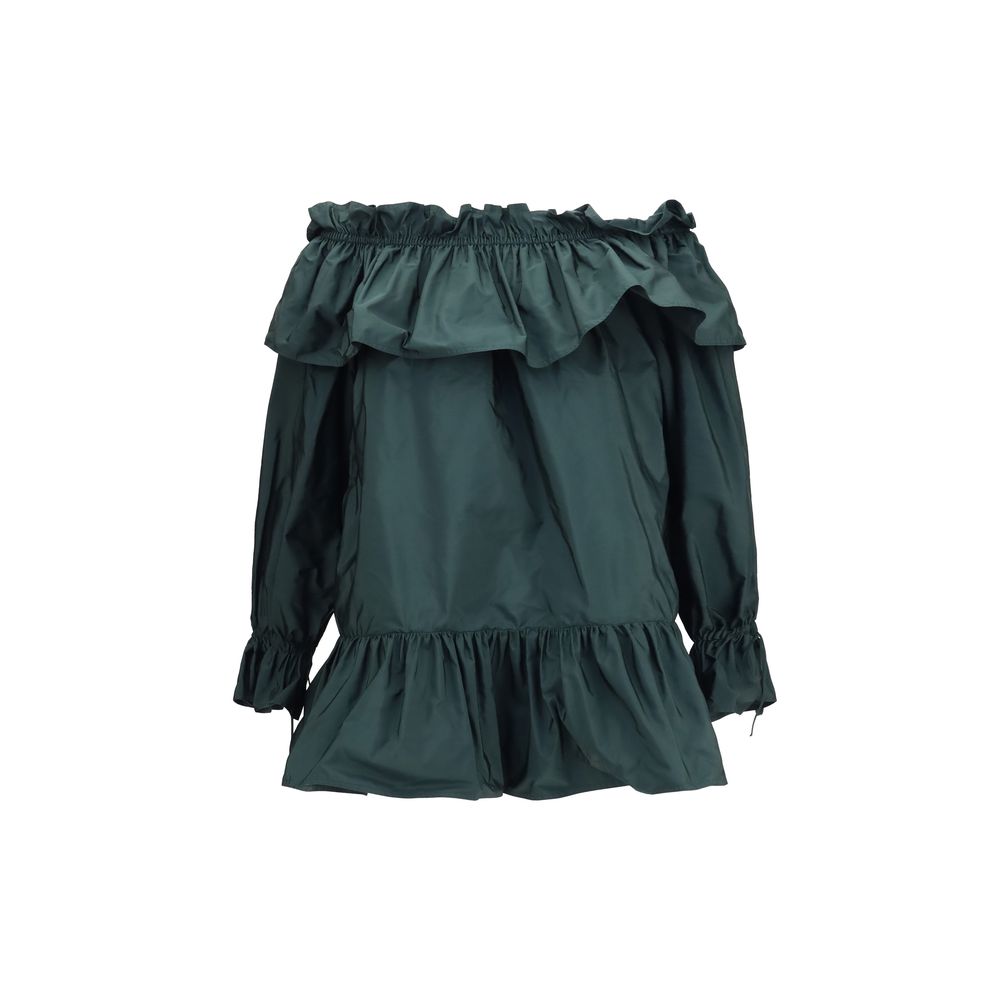 Robe décontractée bicolore en polyamide de Saint Laurent, silhouette élégante et moderne, visible sur un mannequin.