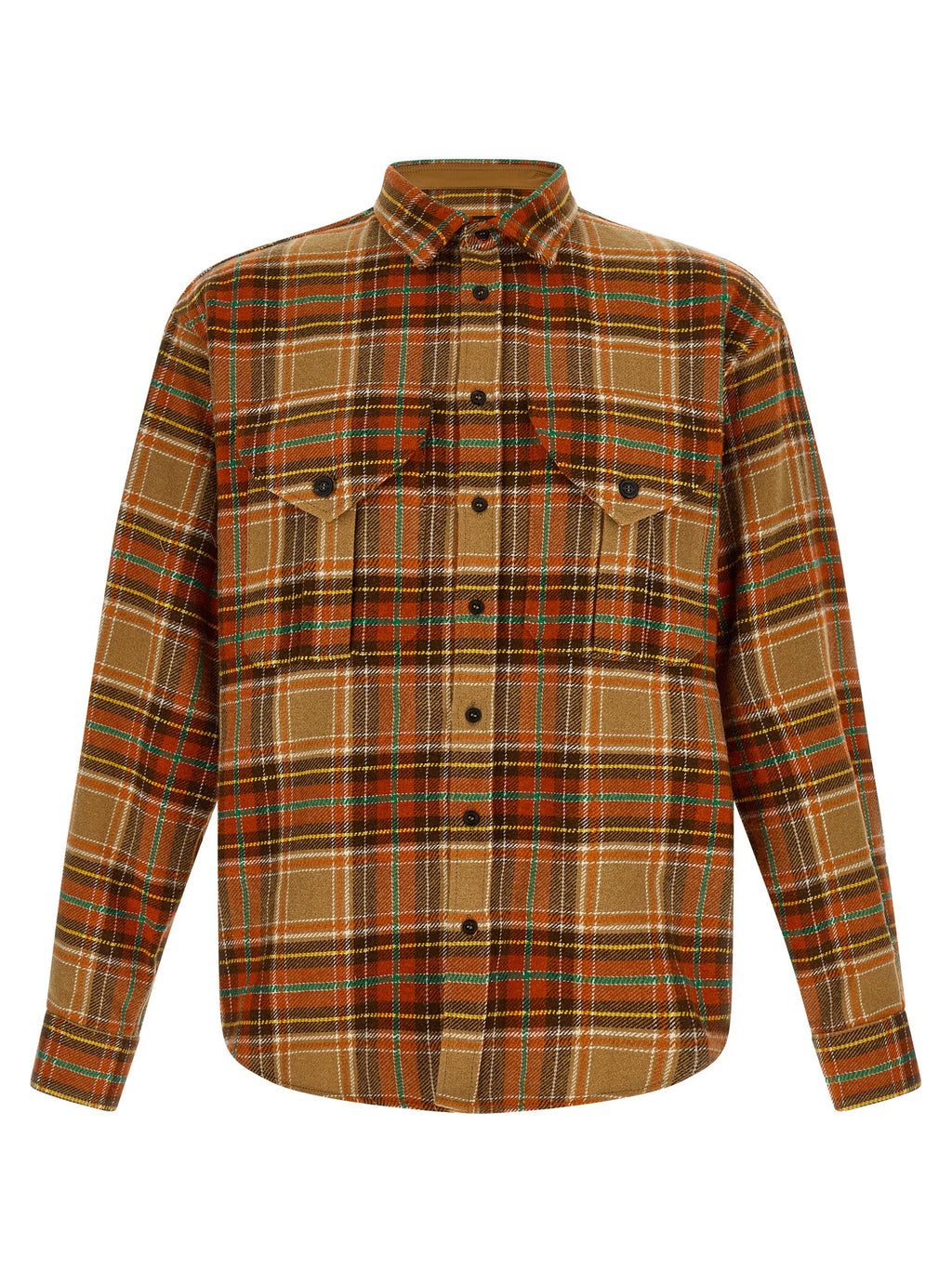 Blouse orange en marabout de Dsquared², style élégant avec détails volumineux et texture douce visible sur l'image.