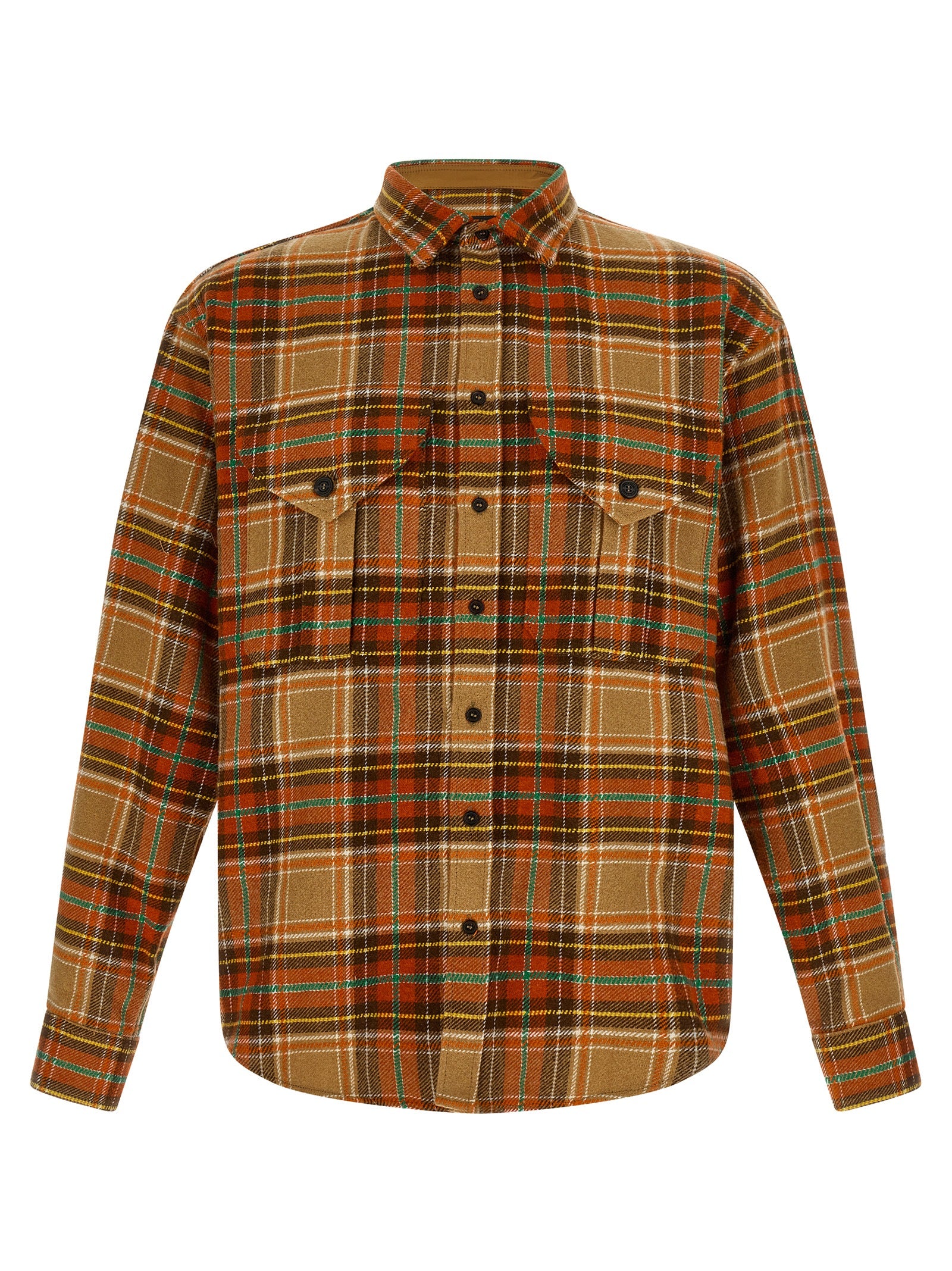 Blouse orange en marabout de Dsquared², style élégant avec détails volumineux et texture douce visible sur l'image.