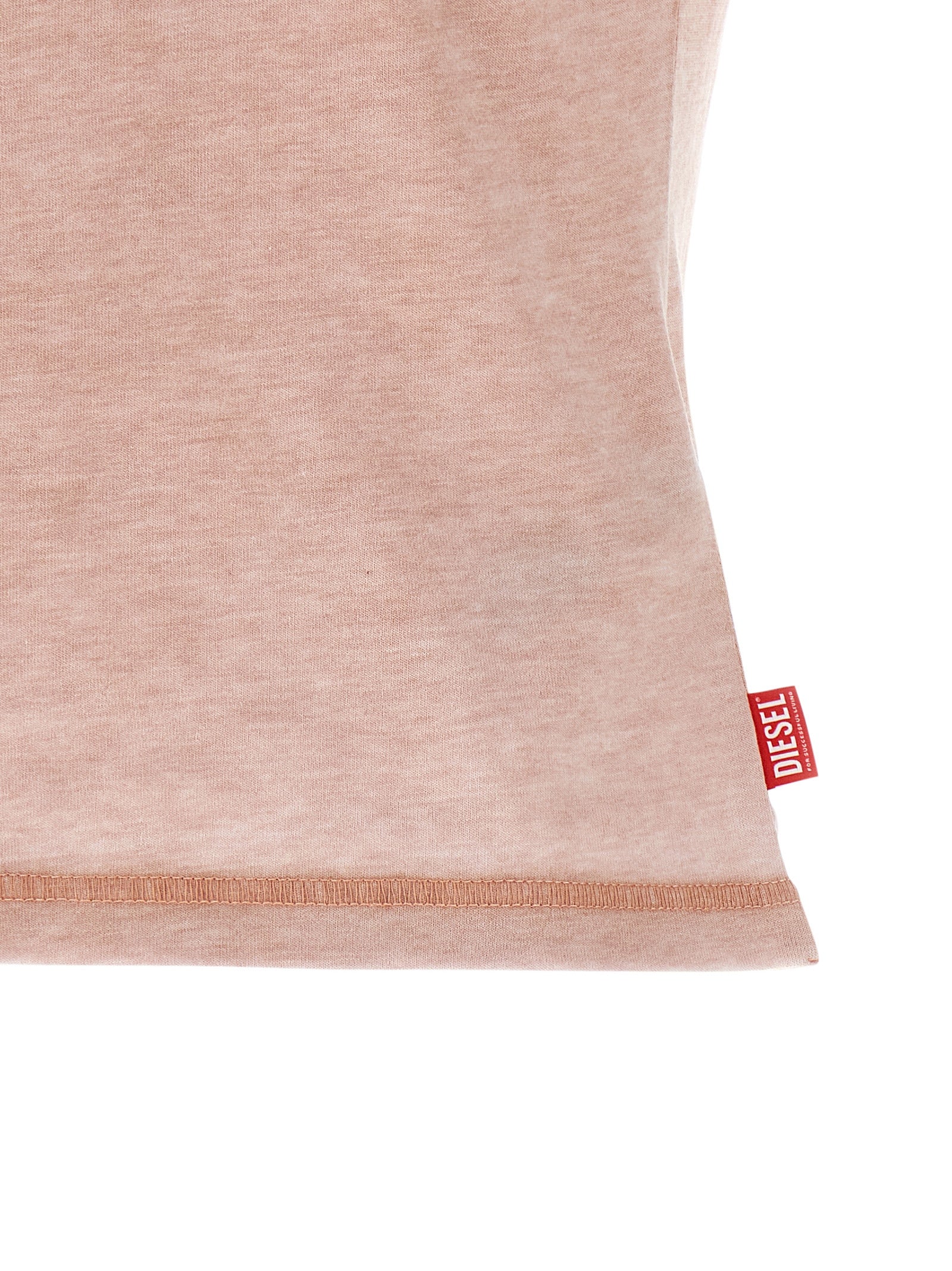 T-shirt multicolore en polyester de la marque Diesel, avec un design moderne et coloré, porté sur un mannequin.
