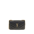Sac à main Saint Laurent en cuir d'agneau noir, sac d'épaule élégant avec détails sophistiqués et finition de haute qualité.