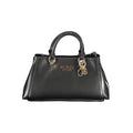 Sac à main Guess Jeans en polyuréthane noir pour femmes, avec design élégant et détails modernes.
