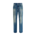 Versace Blue Cotton Straight-Leg Jeans