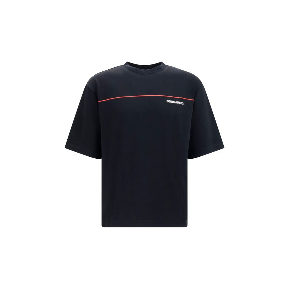 Dsquared² Schwarzes Baumwoll-T-Shirt