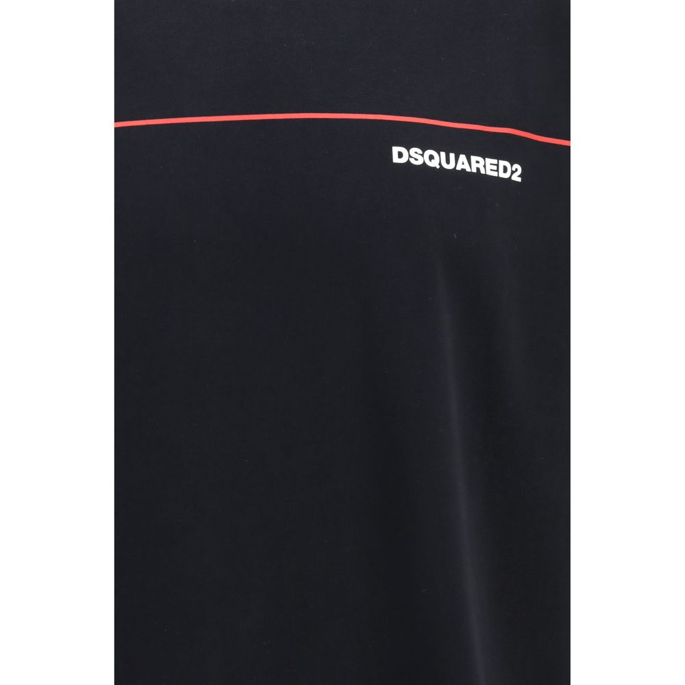 Dsquared² Schwarzes Baumwoll-T-Shirt