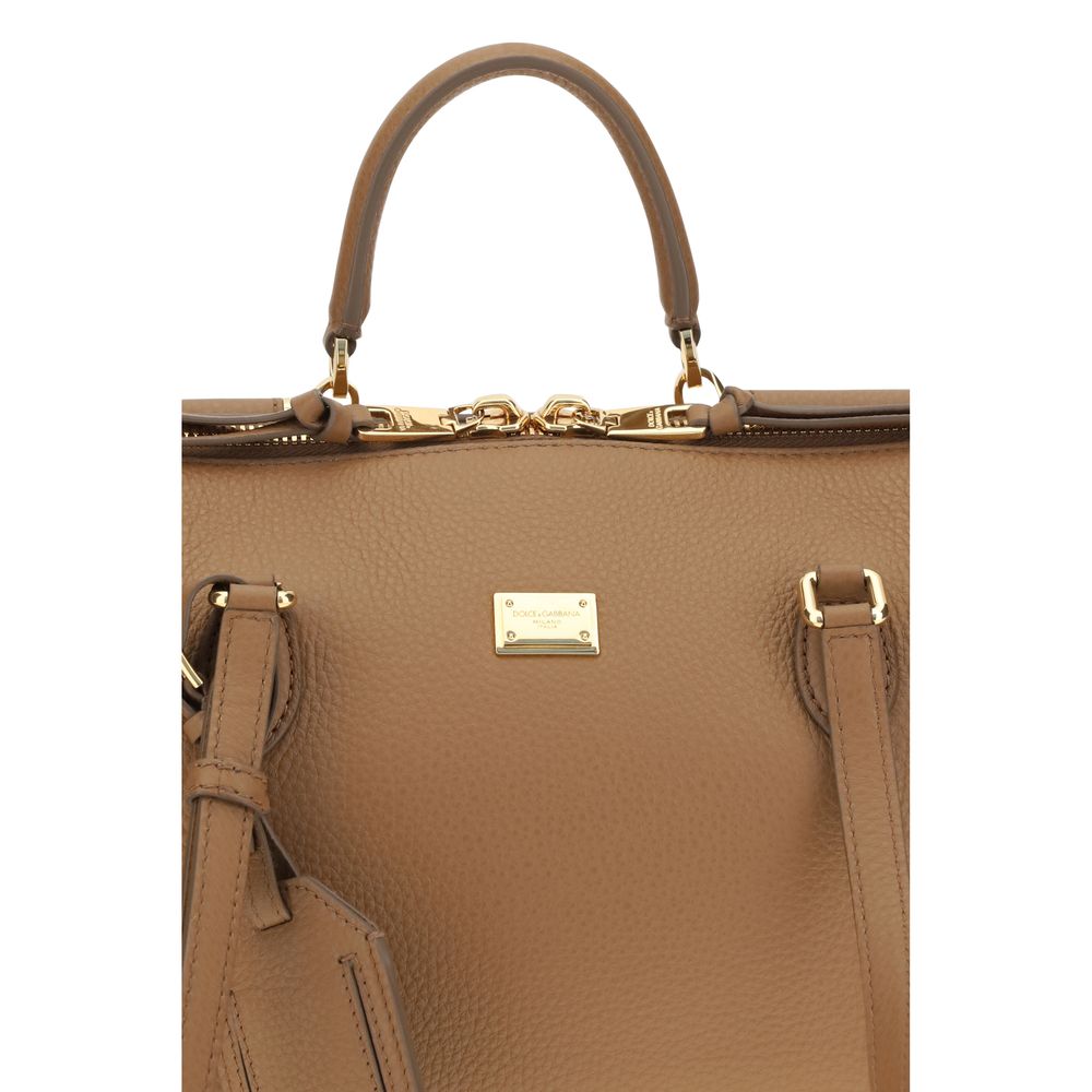 Dolce & Gabbana Beige Kalbsleder Bos Taurus Umhängetasche