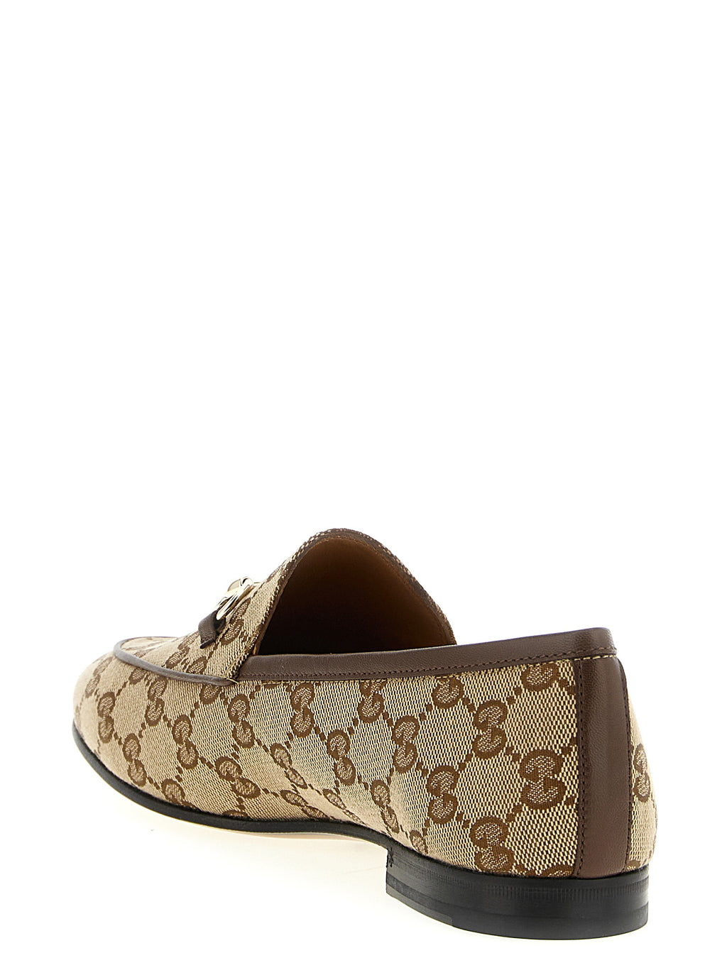 Gucci Beige Polyester Slip-On Loafers