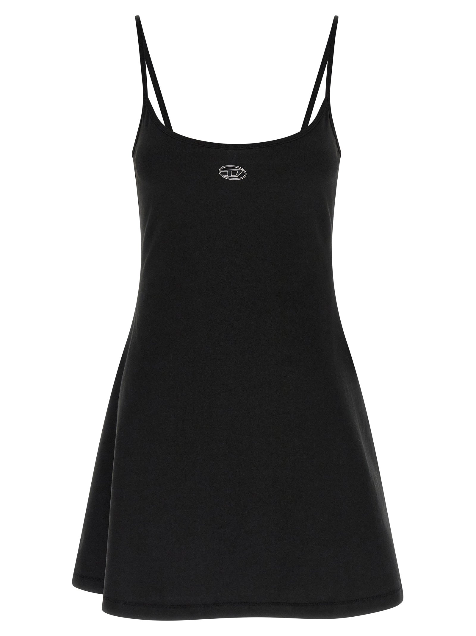 Diesel Schwarzes kurzes Baumwollkleid
