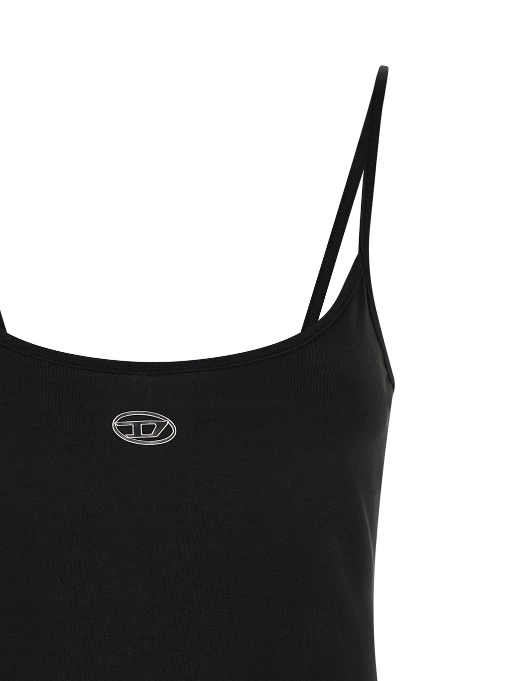 Diesel Schwarzes kurzes Baumwollkleid