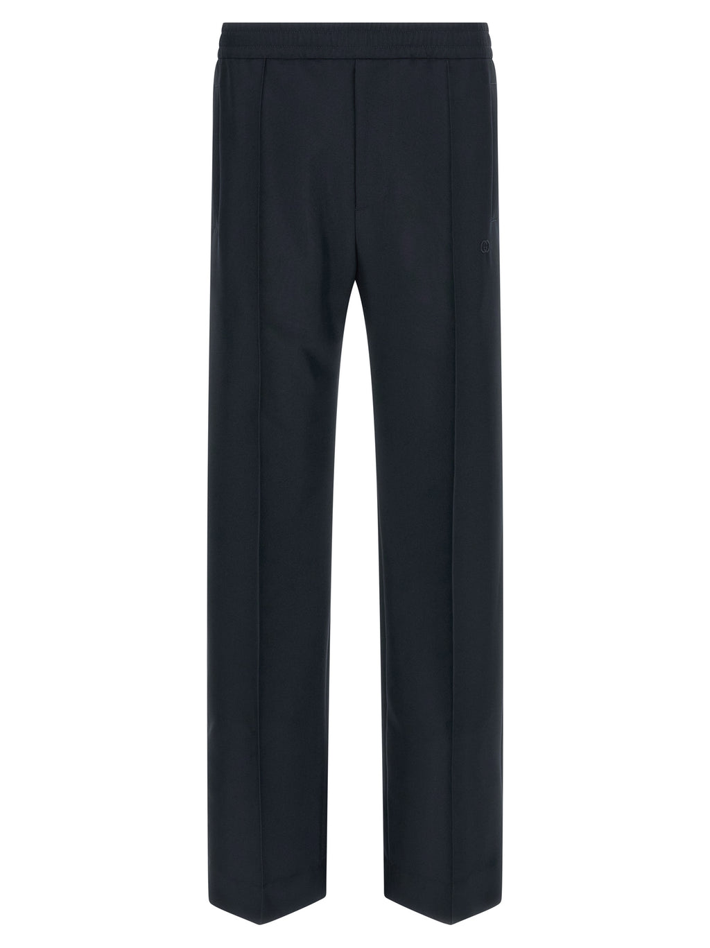 Pantalon casual bleu en polyester de Gucci, vue détaillée du tissu et de la coupe pour homme ou femme.