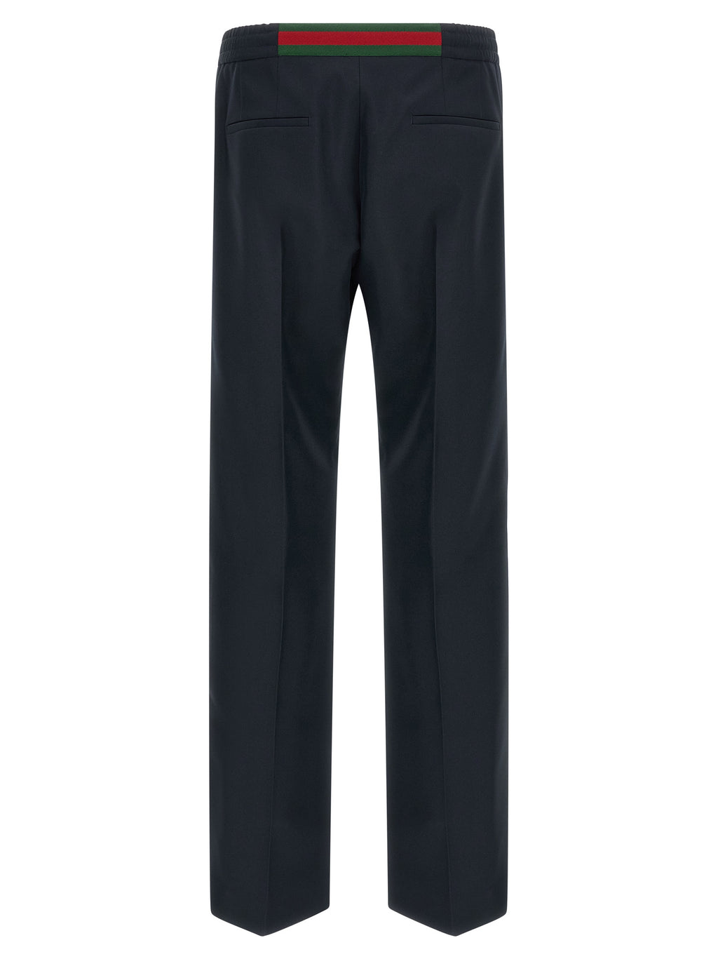 Pantalons décontractés en polyester bleu de la marque Gucci, coupe confortable et style moderne.