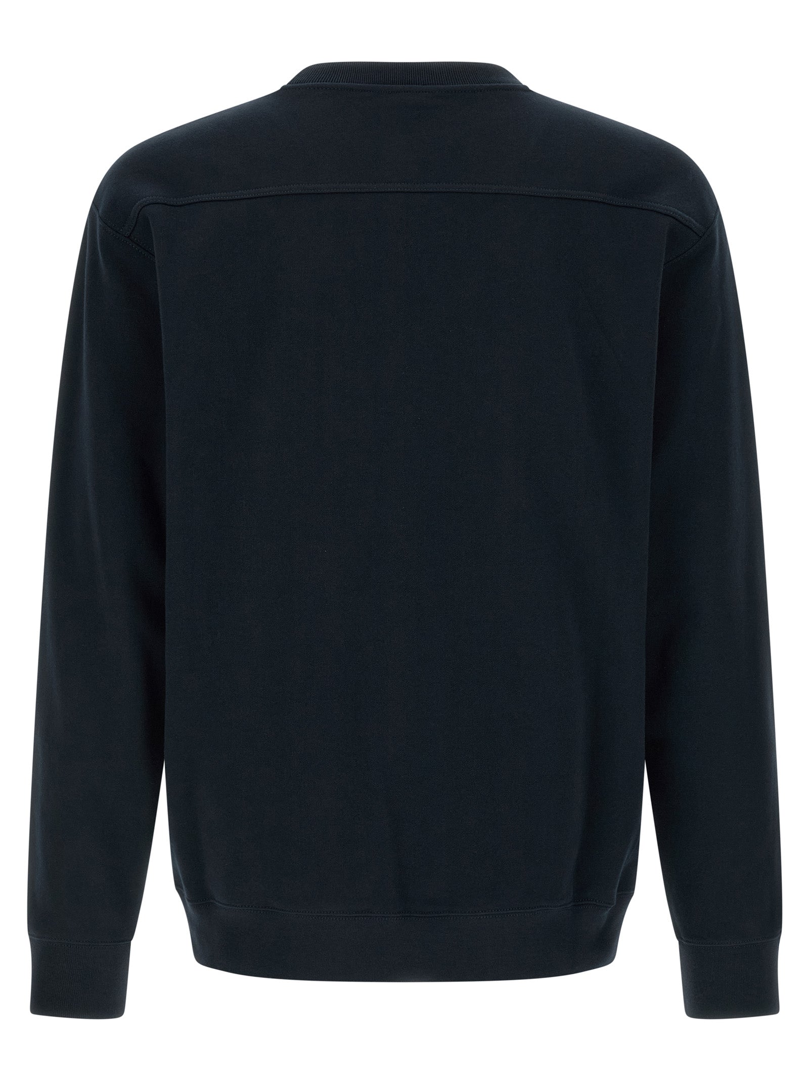 Sweatshirt en coton bleu de Gucci, vêtement décontracté avec logo Gucci visible, porté sur un mannequin.