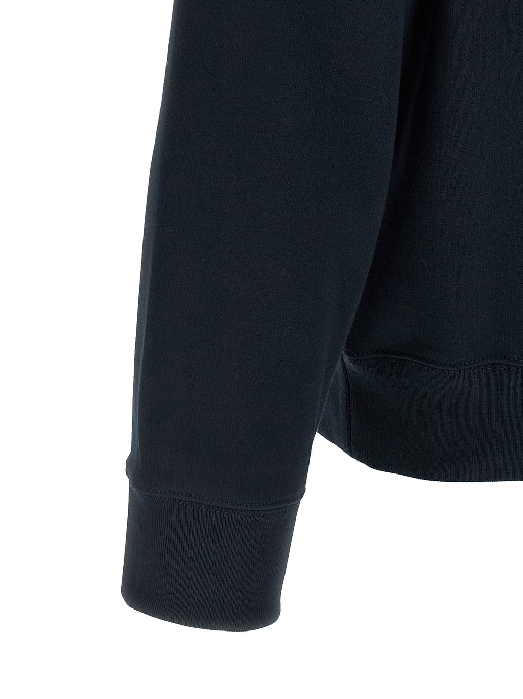 Sweat-shirt en coton bleu Gucci, style décontracté, avec logo Gucci visible sur la poitrine.
