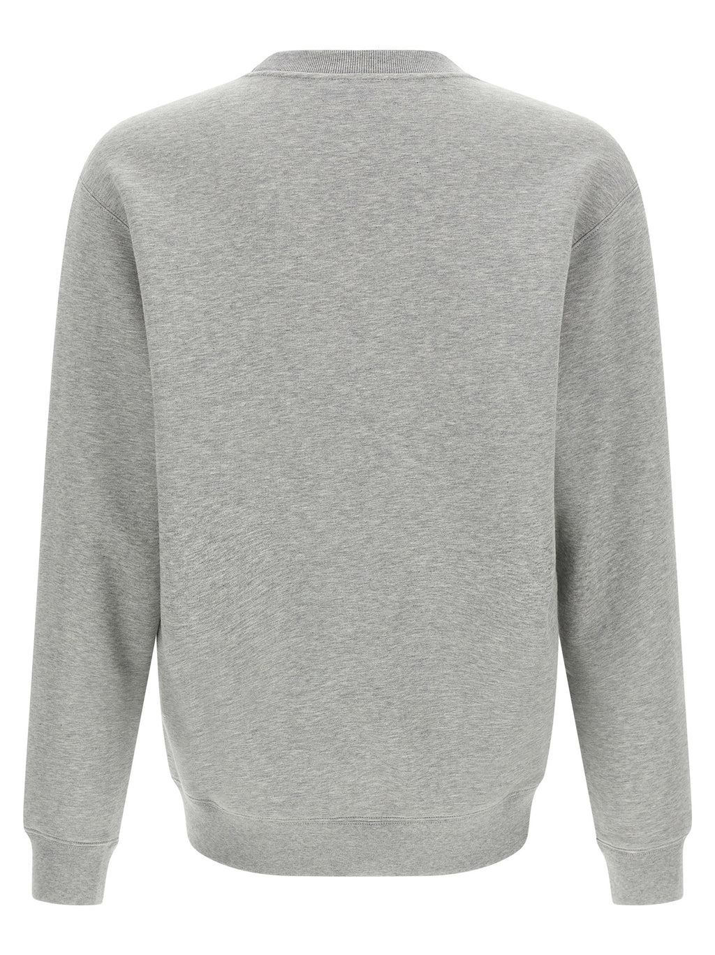 Sweat-shirt gris en coton de Gucci, vêtement décontracté avec logo Gucci visible, porté sur un mannequin.