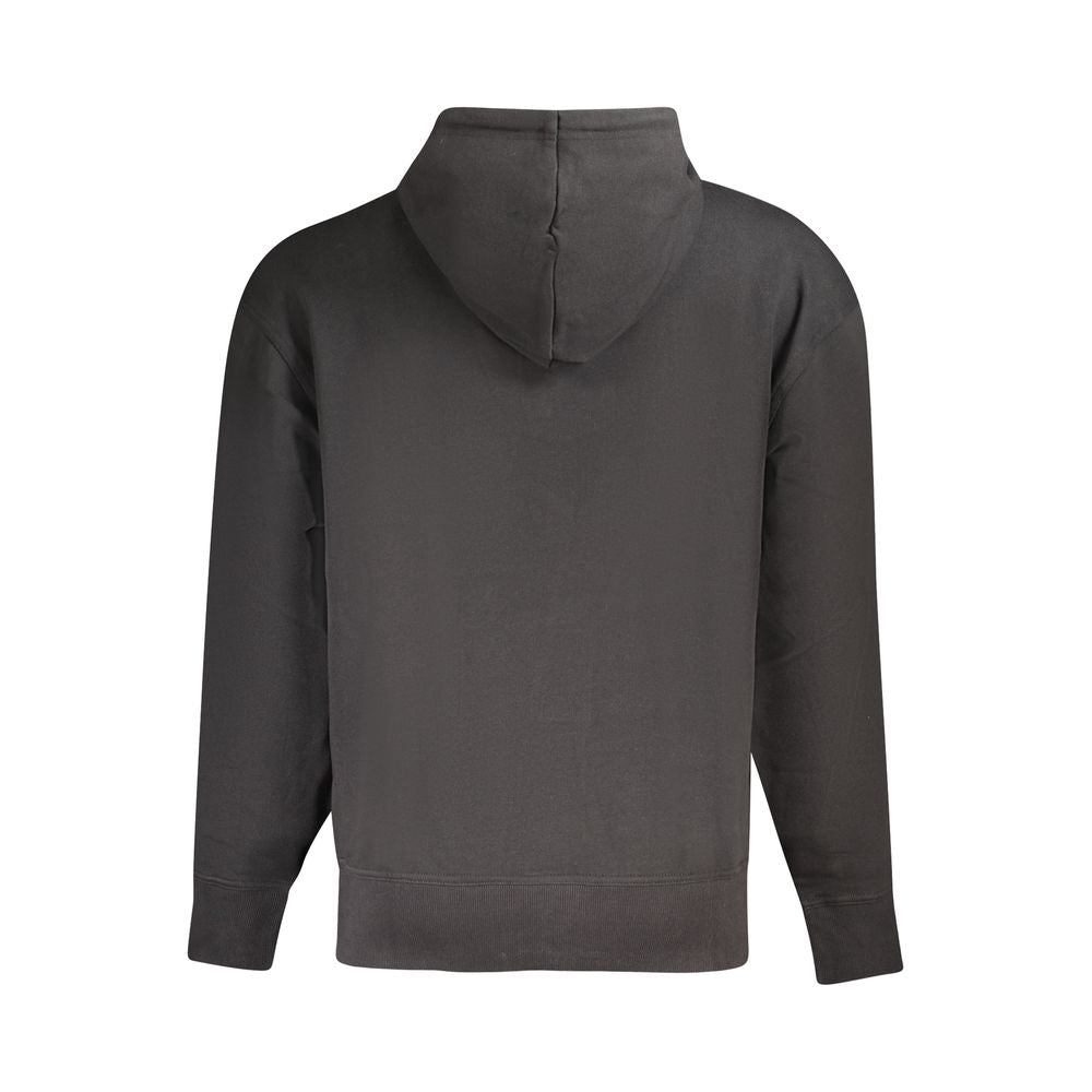 Sweat à capuche noir pour homme de la marque Hugo Boss en coton, avec logo discret sur la poitrine.