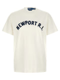 T-shirt en coton bleu Polo Ralph Lauren avec logo emblématique, col ras du cou et manches courtes, pour homme.