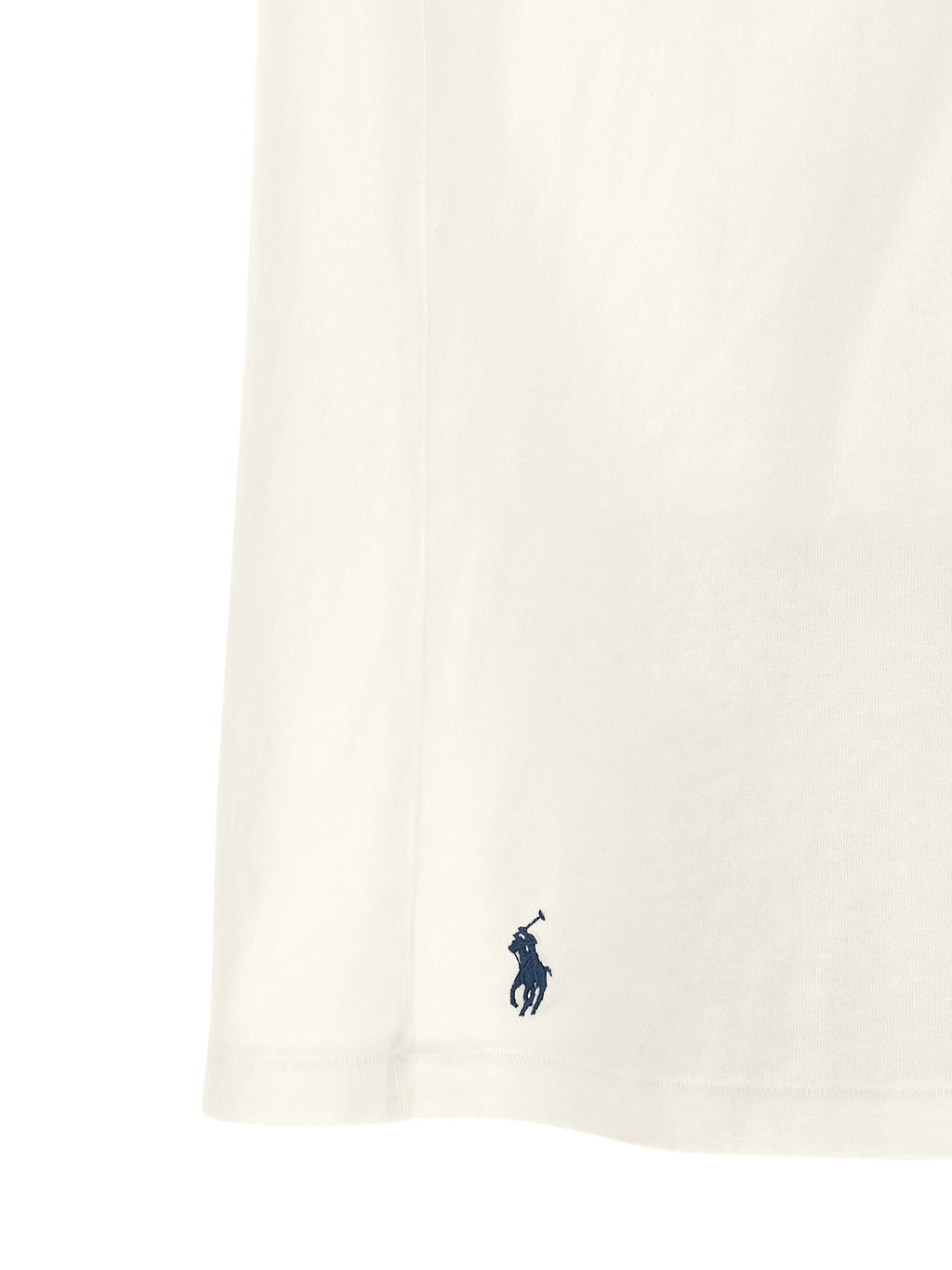 T-shirt en coton bleu Polo Ralph Lauren, style classique, avec col ras du cou et logo brodé sur la poitrine.