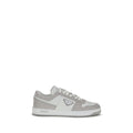 Sneakers basses en cuir de veau multicolore Prada Bos Taurus, style décontracté et moderne pour homme.