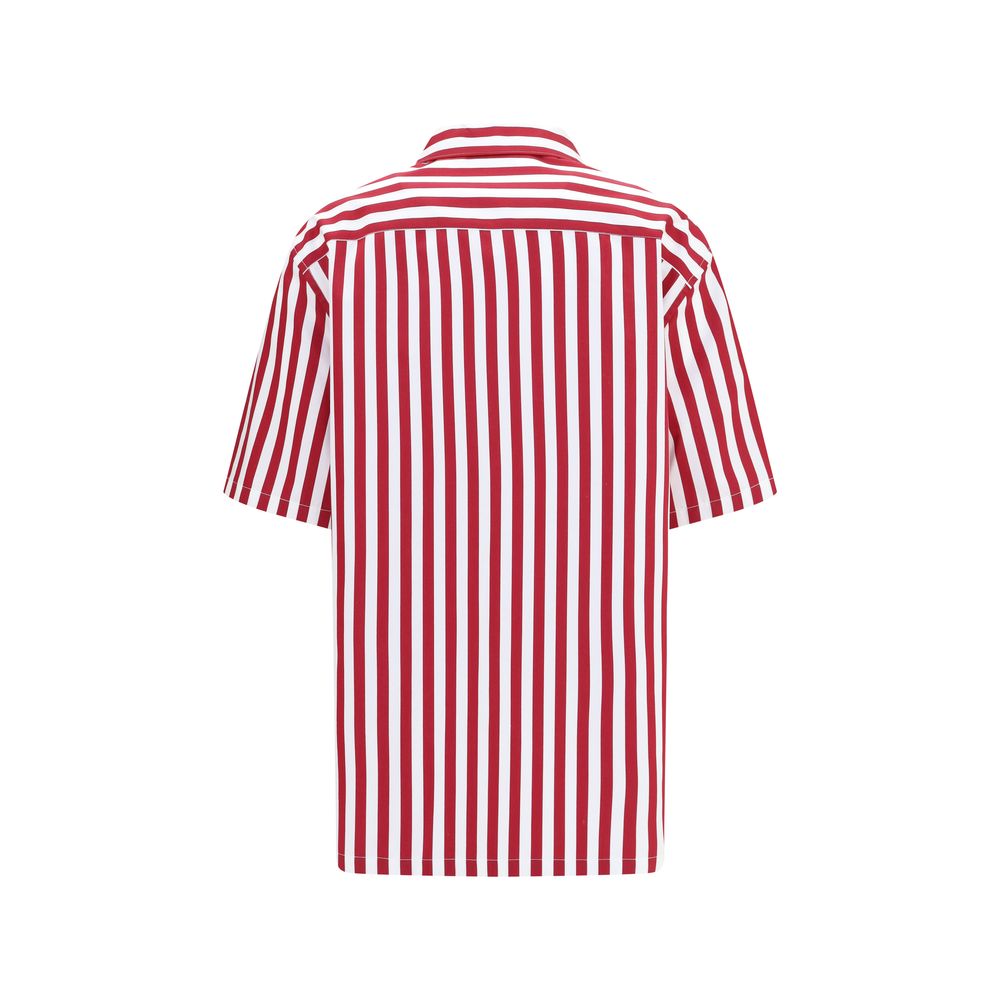 Chemise Dolce & Gabbana en coton multicolore avec motif, vue en gros plan montrant le design coloré et la texture du tissu.