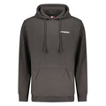 Sweatshirt pour homme Tommy Hilfiger en coton noir, style décontracté avec logo de la marque sur la poitrine.