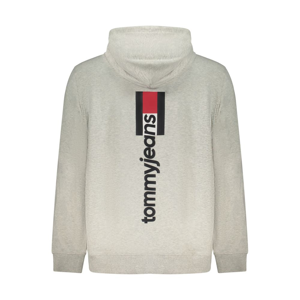 Sweatshirt gris en coton pour homme de Tommy Hilfiger, style décontracté avec logo visible sur la poitrine.