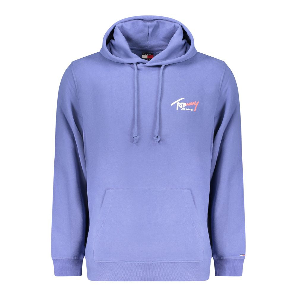 Sweatshirt homme Tommy Hilfiger en coton bleu, style décontracté, avec logo discret sur la poitrine.