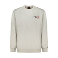 Sweat-shirt gris en coton pour homme de Tommy Hilfiger, col rond et logo discret sur la poitrine.