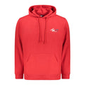 Sweatshirt rouge en coton pour homme de la marque Tommy Hilfiger, coupe classique avec logo visible sur la poitrine.