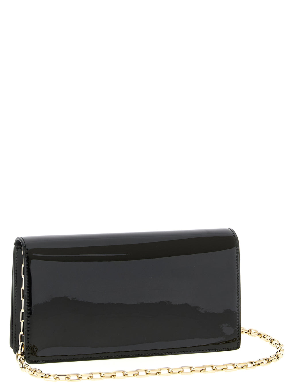 Christian Louboutin Clutch aus schwarzem Kalbsleder