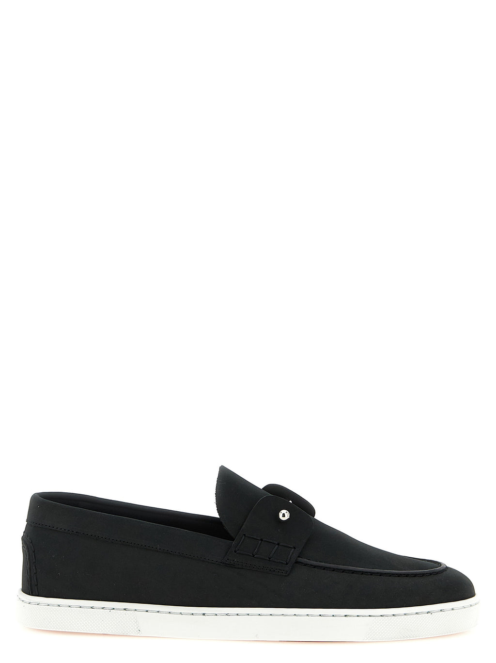 Christian Louboutin Slipper aus schwarzem Kalbsleder
