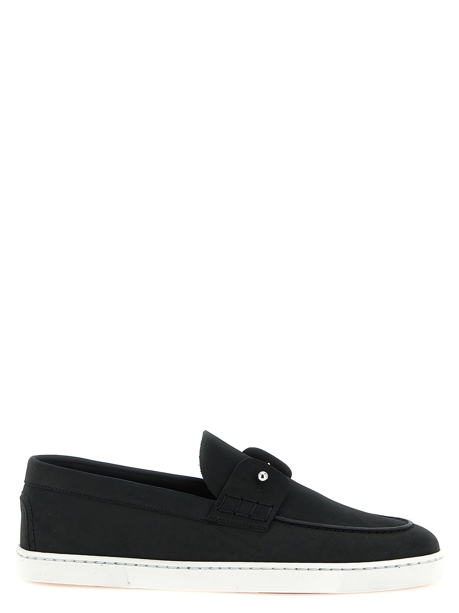 Christian Louboutin Slipper aus schwarzem Kalbsleder