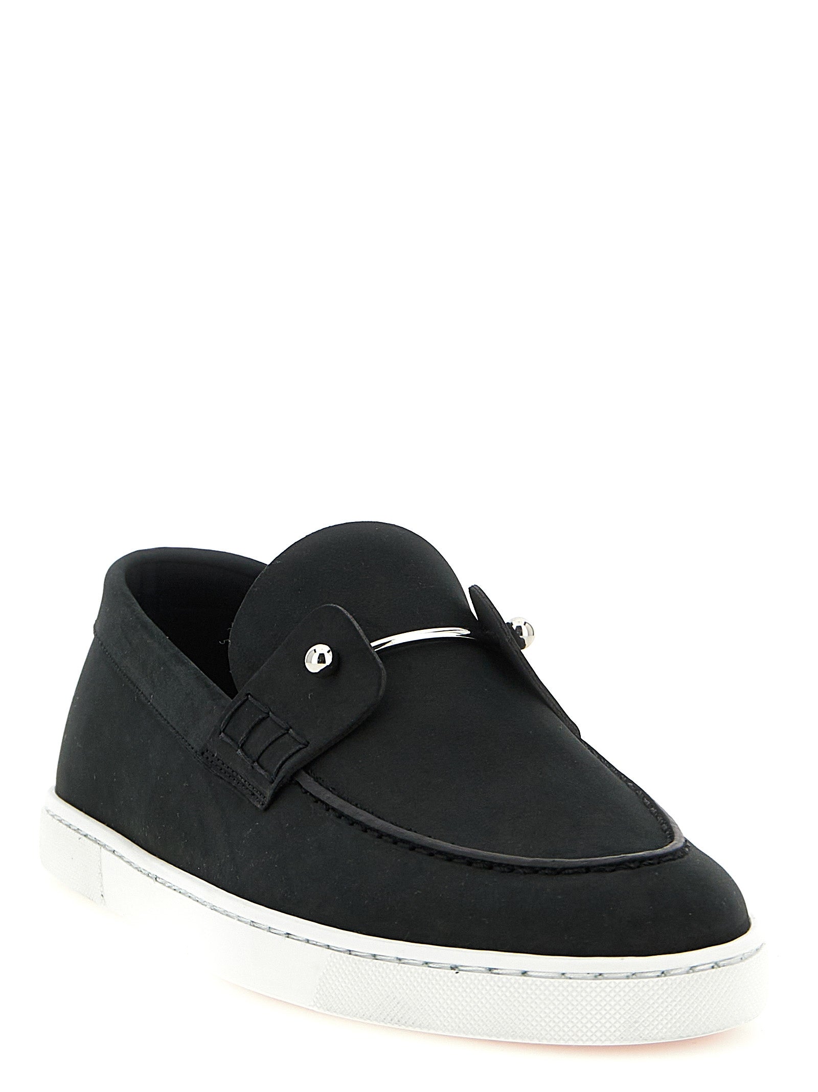 Christian Louboutin Slipper aus schwarzem Kalbsleder