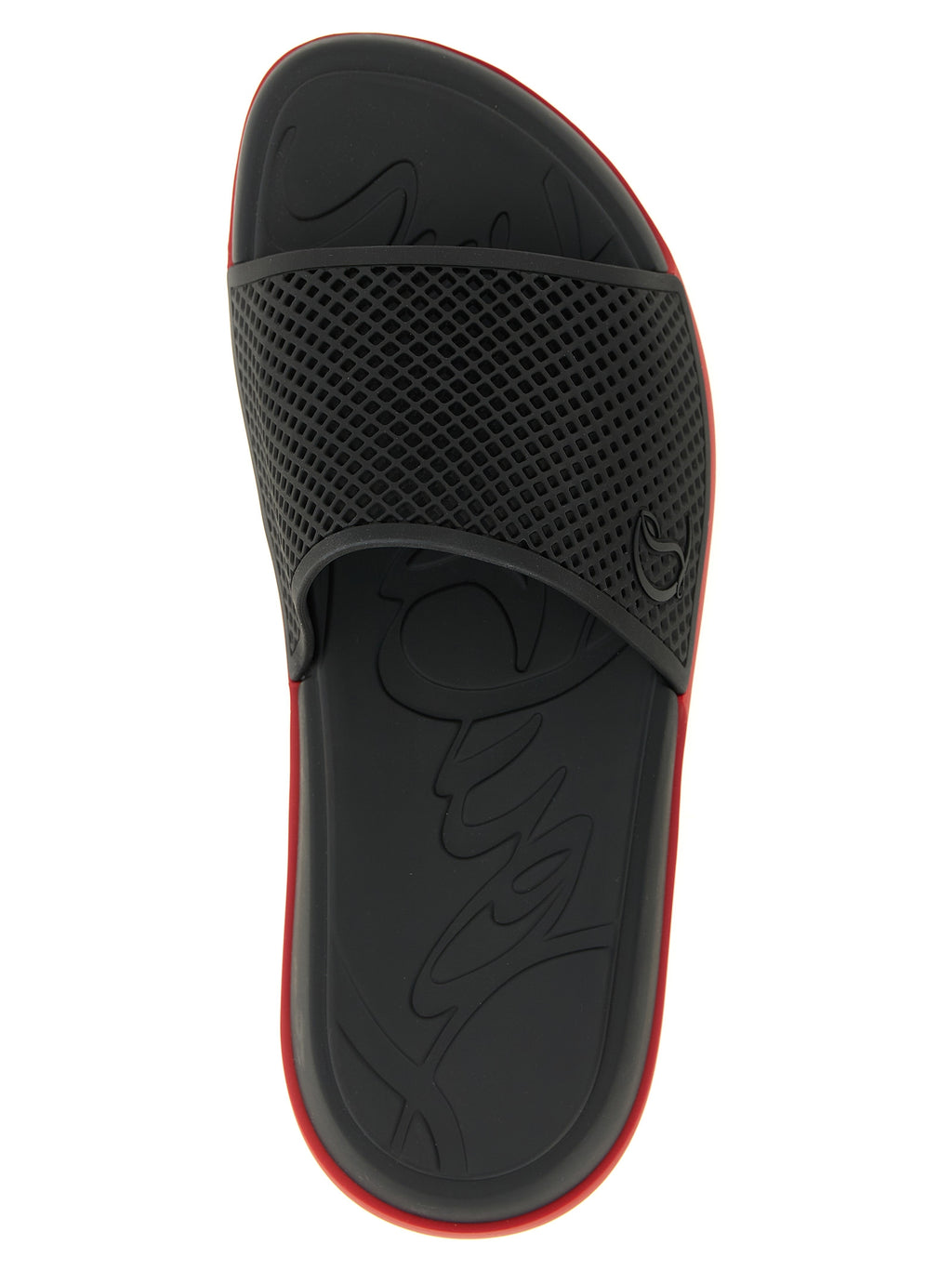 Christian Louboutin Black Polyethylene Slides