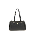 Sac à épaule Dolce & Gabbana Bos Taurus en cuir de veau noir, design élégant et sophistiqué.