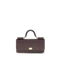 Sac à épaule Dolce & Gabbana Bos Taurus en cuir de veau marron, élégant et sophistiqué, avec détails raffinés.