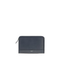 Sac clutch Dolce & Gabbana Bos Taurus en cuir de veau bleu, élégant et sophistiqué, avec détails luxueux et finition soignée.