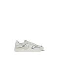 Sneakers basses en cuir de veau blanc Dolce & Gabbana Bos Taurus, chaussures de sport élégantes pour homme.