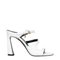 Versace White Leather Stiletto Heel Sandals