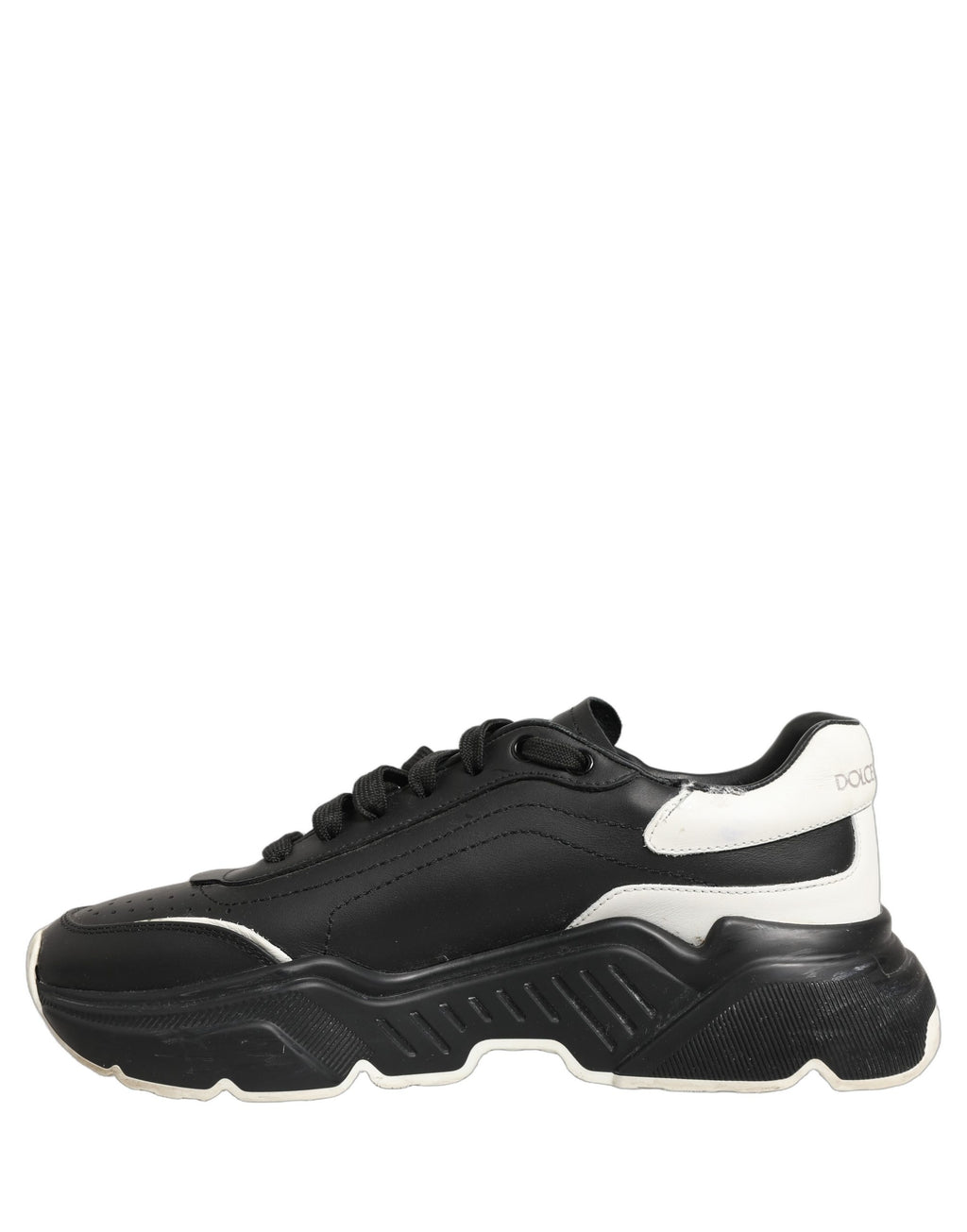 Chaussures sneakers basses Dolce & Gabbana Daymaster en noir et blanc, chaussures de sport élégantes pour homme.