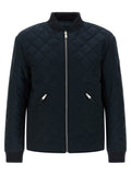 Veste bomber en polyester bleu de Hugo Boss, image montrant le design élégant et la coupe moderne du produit.