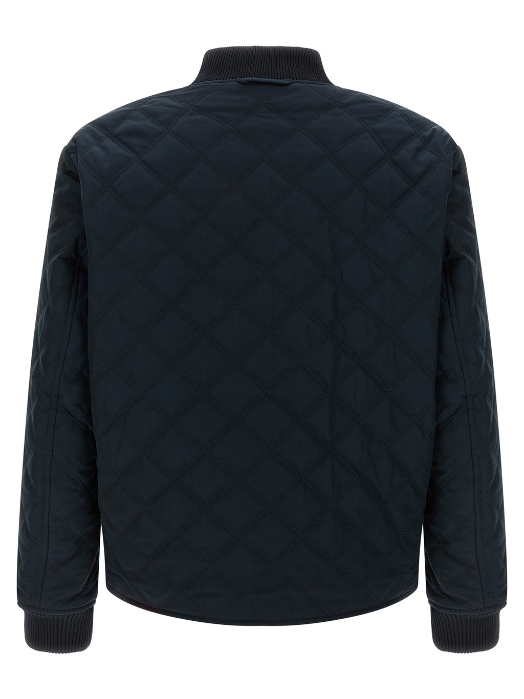 Veste bomber en polyester bleu de Hugo Boss, coupe ajustée avec fermeture éclair et col ras du cou.