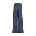 Pantalons décontractés en coton bleu Gucci, style casual, avec détail de couture visible, pour homme ou femme.