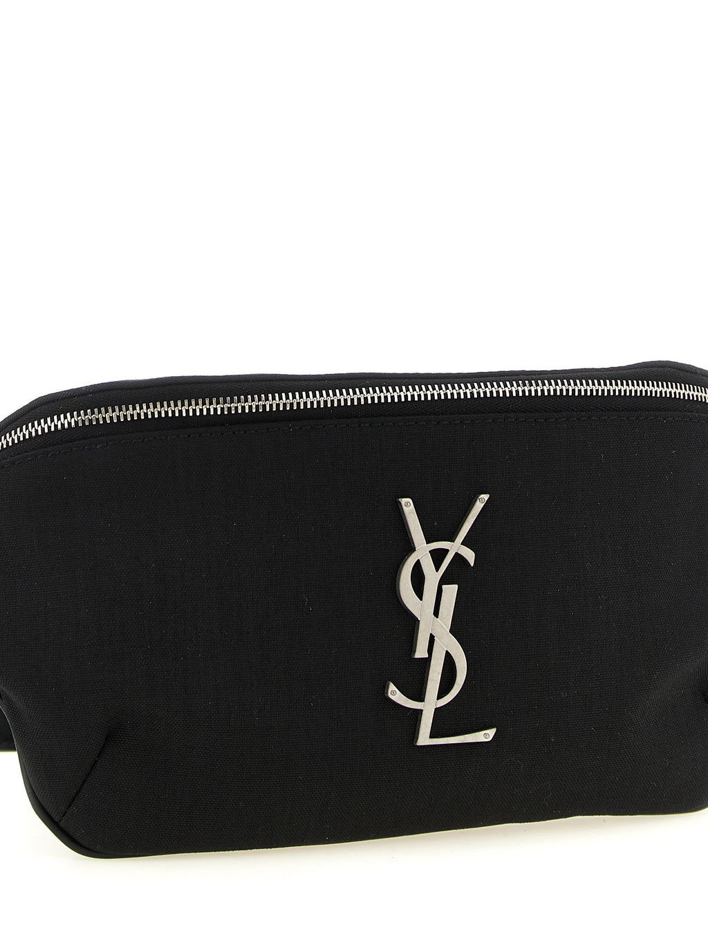 Sac à bandoulière en cuir d'agneau noir de Saint Laurent, élégant et sophistiqué, visible avec détails et finition soignés.