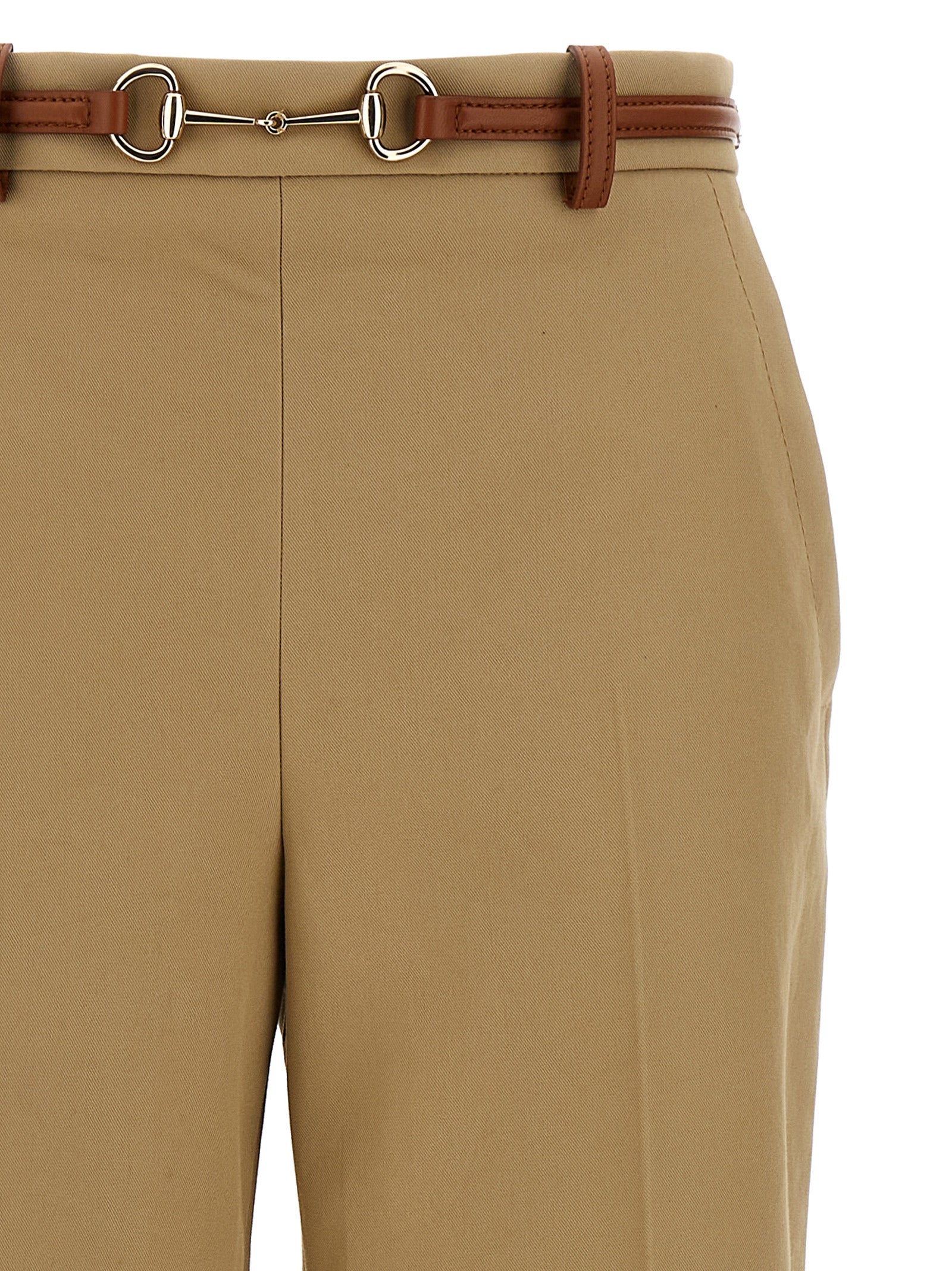 Gucci Beige Cotton Casual Pants