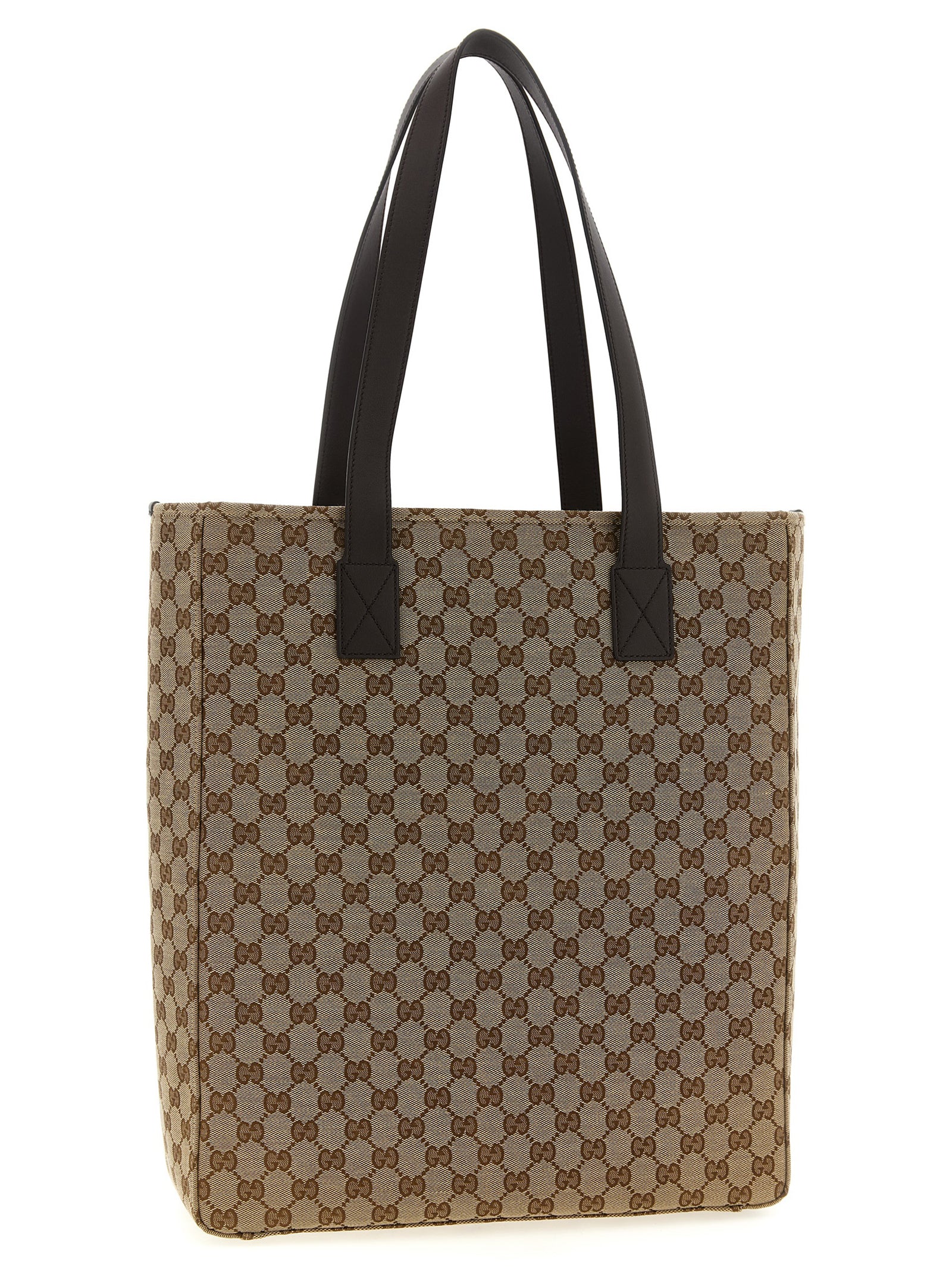 Sac à bandoulière Gucci en polyester marron, design élégant avec détails raffinés, idéal pour un style sophistiqué.
